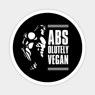 Absolutely Vegan Fitness Body Builder Pun Magnet